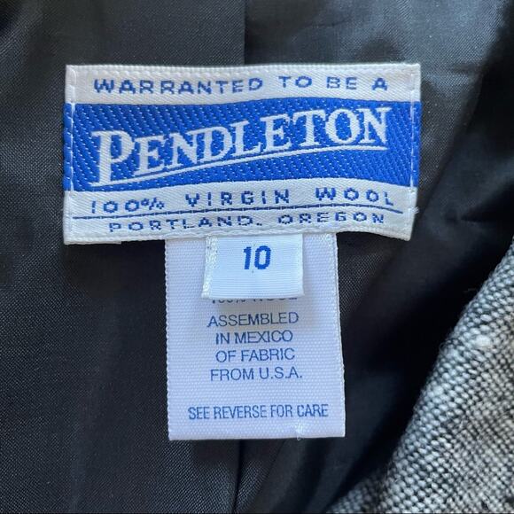 Pendleton Shacket Shirt Jacket Gray Wool Boxy Vintage 1990s EUC 10 - Picture 4 of 10